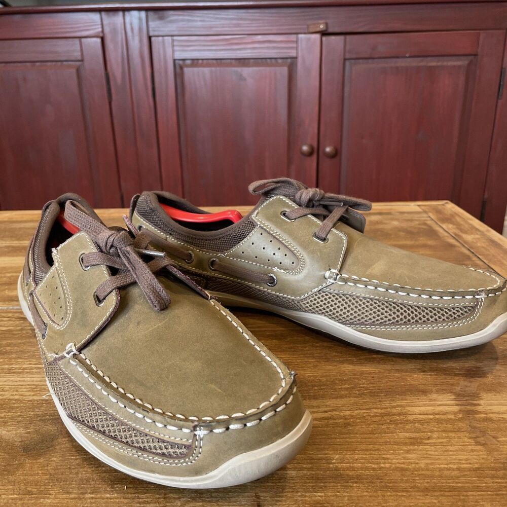 Margaritaville Maritime Traveler Shoes Sz 13 Tan/Brown Sportsman Boat Shoes